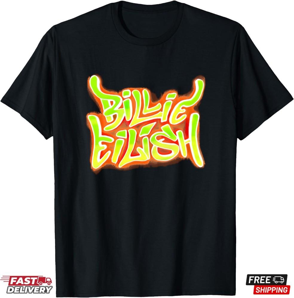 Футболка Billie Eilish Music Tour Q24 Семейный Фан Billie Футболка Подарок для Фанатов Унисекс Футболка