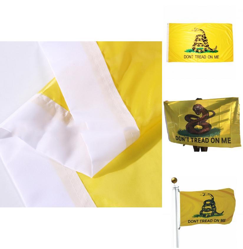 Dont Tread On Me Snake Flag Polyester Material Gadsden Flag For Independence Day Celebrations