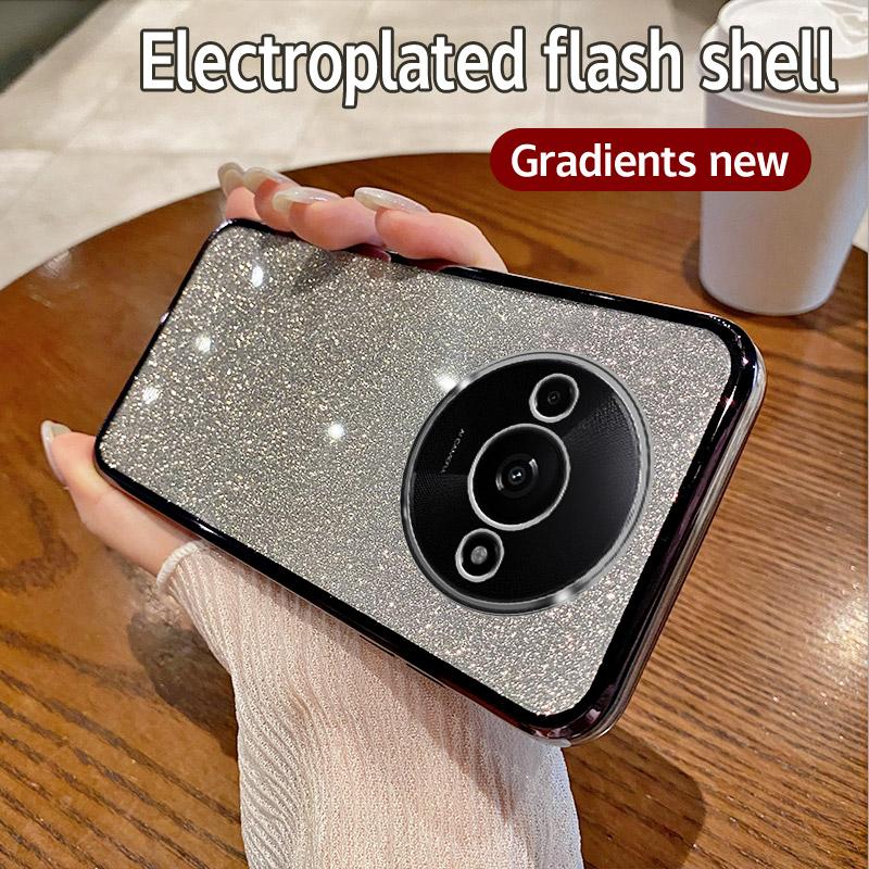 Для Xiaomi Redmi A3 Чехол Xiaomi Redmi A3 Чехол для телефона Блестящий блестящий силиконовый объектив камеры Мягкая задняя крышка