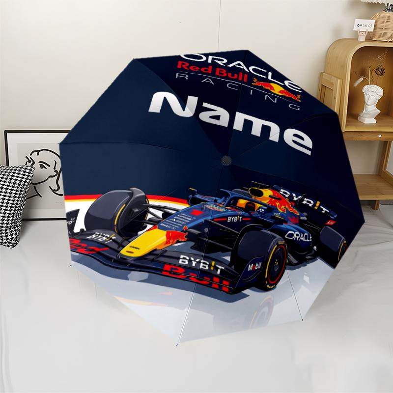 Custom Name Racing Theme Automatic Umbrella, Lightweight & Portable, 8 Rib, Perfect for Outdoor Travel, Birthdays, Christmas, Gifts.