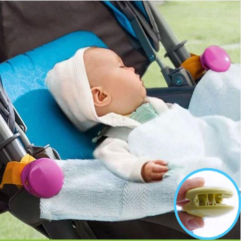 1Pair Outdoor Clamps Safety Stroller Blanket Clip Anti-slip Pushchair Kids Trolley Tool