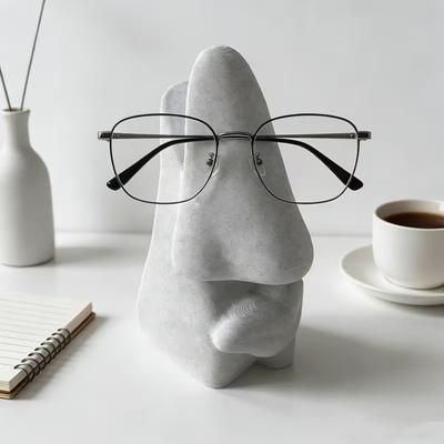 Подставка-держатель для очков в форме носа, Абстрактный 3D-печатный человеческий лицевой держатель-стойка для солнцезащитных очков, Органайзер для очков для стола, полки, прикроватной тумбочки, Декор