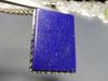 [Stone Town] AAA Lapis Lazuli Uncolored Natural Stone Square Metal Frame Pendant Top with Stainless Steel Necklace