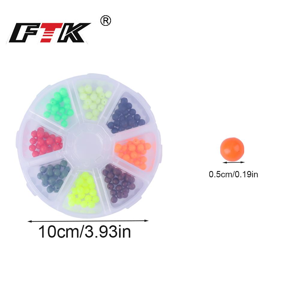 FTK 160шт Рыболовные бусины Ассорти Яйца на наживку из бисера 8 цветов 0,5 см (160 шт.),0,0,19 дюйма