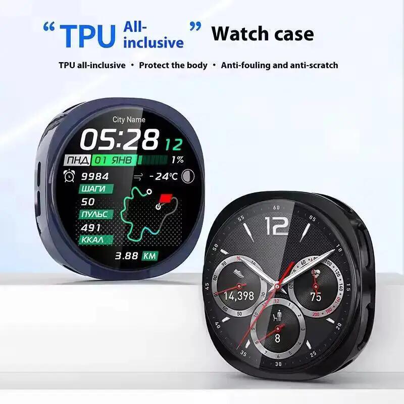 Case+Stainless Steel Strap For Samsung Galaxy Watch 8 44mm 40mm Bracelet+Soft TPU Case Protector For Galaxy Watch 8 44mm Correa
