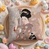 Classic Japanese Lady Cushion Cover Short Plush DoubleSided Printing Home Machine Washable in Warm Winter Pillow Case