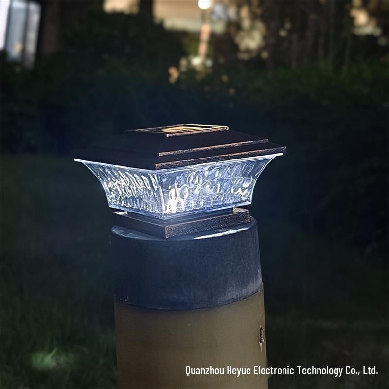 Двухцветные солнечные столбики для сада – Водонепроницаемые в китайском ретро-стиле для столбов забора и ворот