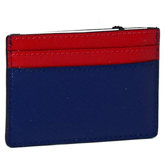 Marc Jacobs Saffiano Leather Card Case with Snapshot Double J Slim Card Business Card Coconut M0013355 Logo, Case, Holder, Multi,