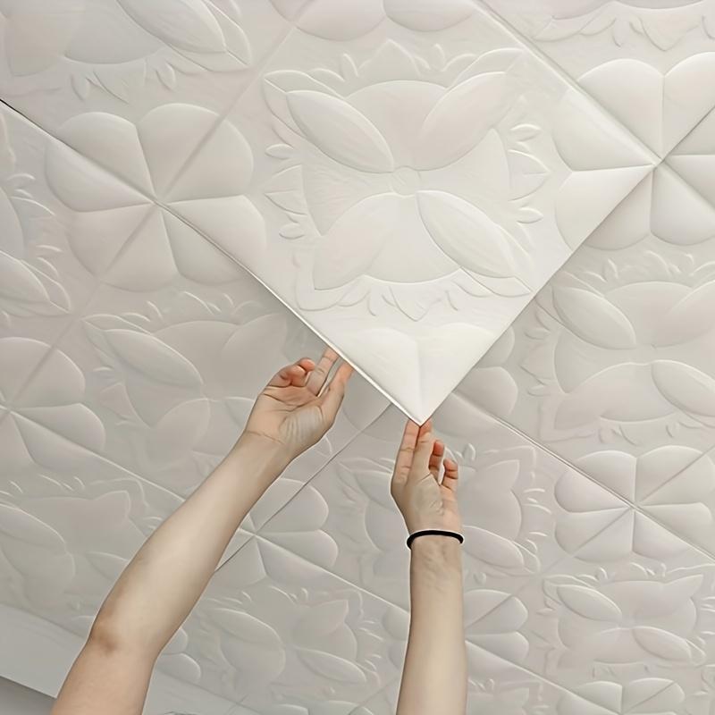 1/5/10 шт. 35*35 см потолочная крыша самоклеящаяся теплая спальня 3d трехмерная стена прикреплена к фоновой стене