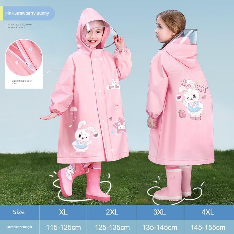 Girls' First Grade School Special Baby Kids Raincoat