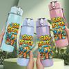 1PC Six Seven Graffiti Letter Art Print 750ml Color Plastic Sports Water Bottle Leakproof Flip Straw Lid Suitable for Sports Office Home Use