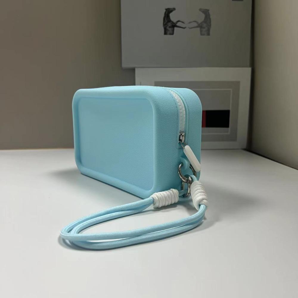 Кошелек для монет на молнии, однотонная косметичка, модный квадратный кошелек с наушниками