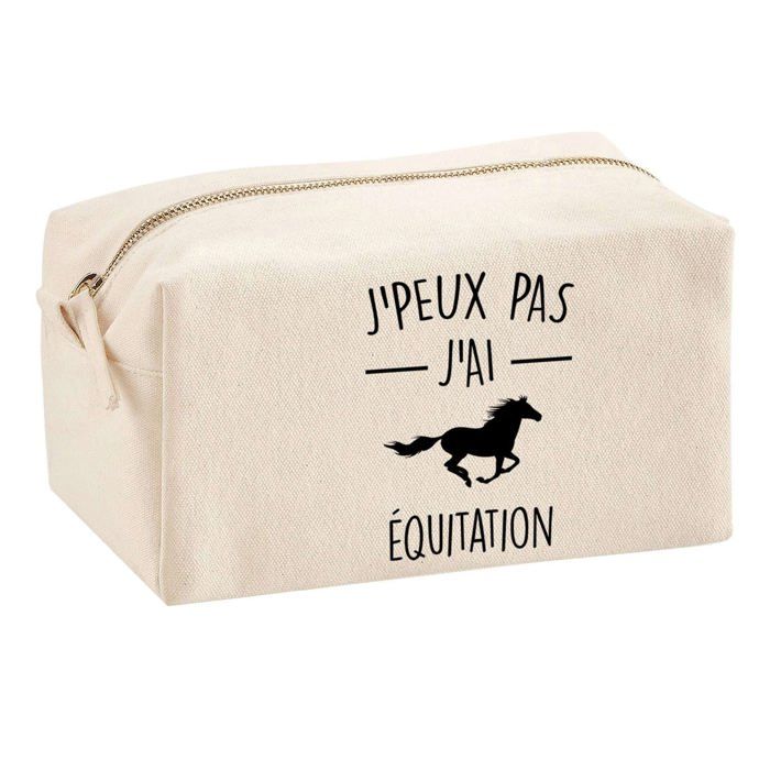 Trousse multifonction J'peux pas Équitation Cheval Cadeau Anniversaire Idée Personnalisé | Trousse Scolaire Fournitures Bureau