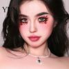 Music Festival Face Decals Halloween Temporary Tattoos for Women, Waterproof Pumpkin Spiderweb Eye Art Stickers Masquerade Carnival Cosplay
