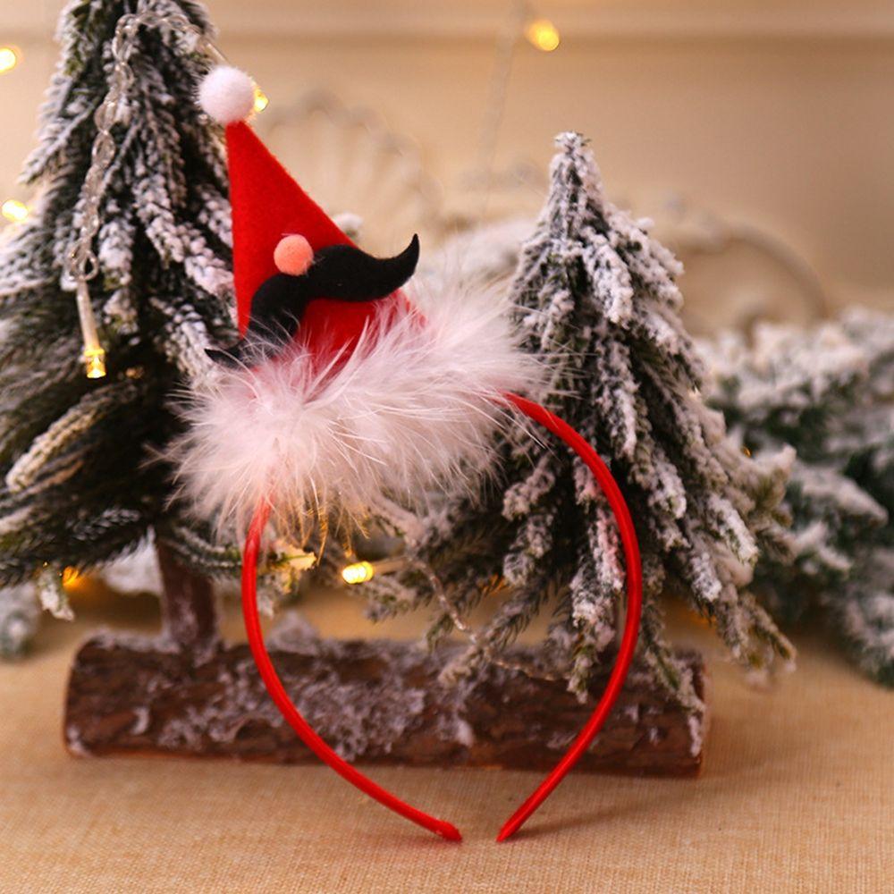 Party Dress Up Christmas Decoration Female Plush Hair Hoop Christmas Hair Band Antlers Headband