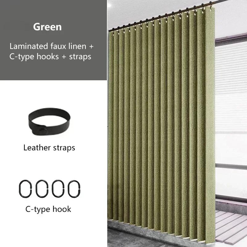 Waterproof Shower Curtain Mildew Bathroom Solid Curtain Wave Window Tulle Home Luxury with Hooks Heavy S Fold Wavy Shower