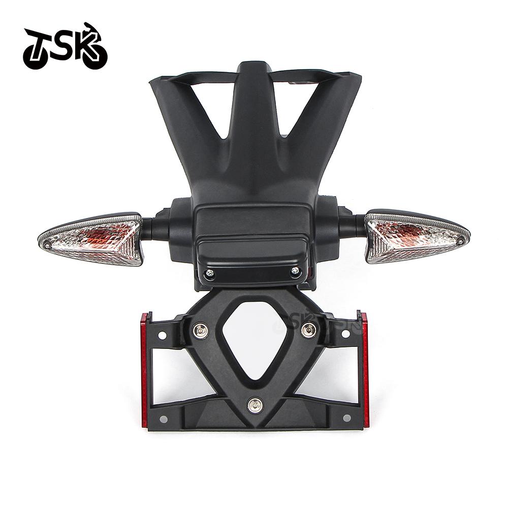 Motorcycle Fender Rear License Number Plate Tail Frame Holder Bracket with License plate Light For BMW S1000RR 2008-2018 S1000R