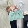 Sweet Girl Pearl Handbag Women's Fashion Versatile Pleated Messenger Cloud Bag Mini Mobile Phone Small Bag