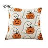 Holiday Throw Pillow Covers Ghost Pumpkin Cushion Cover, Halloween Cute Cozy Bedroom Cover Embroidered Case, Soft Plush Pillowcase for Couch Sofa Gift