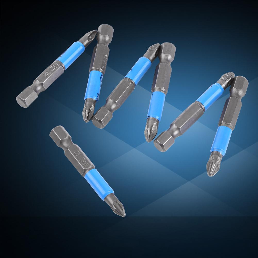 Набор из 10 шт. S2 PH2 50 мм шестигранные магнитные противоскользящие биты для электрической отвертки электроинструменты