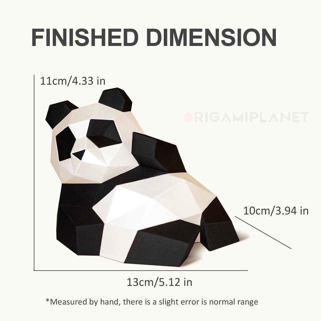 ORIGAMIPLANET 3D Оригами Бумажный Конструктор Панда Fun DIY 3D Модель Панды из Бумаги для Подростков Легкая Ручная Работа Фигурка Животного Скульптура Подарочный Набор для