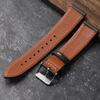 For Handmade First Layer Cowhide Leather Watchband 18 19 20 22 24MM Glossy Oil Wax Leather Blue Brown Men Watch Bracelet Vintage