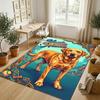 Decorative Artwork Theme Crystal Velvet Rug Personalized Custom Name Text Soft Floor Mat Home Decor