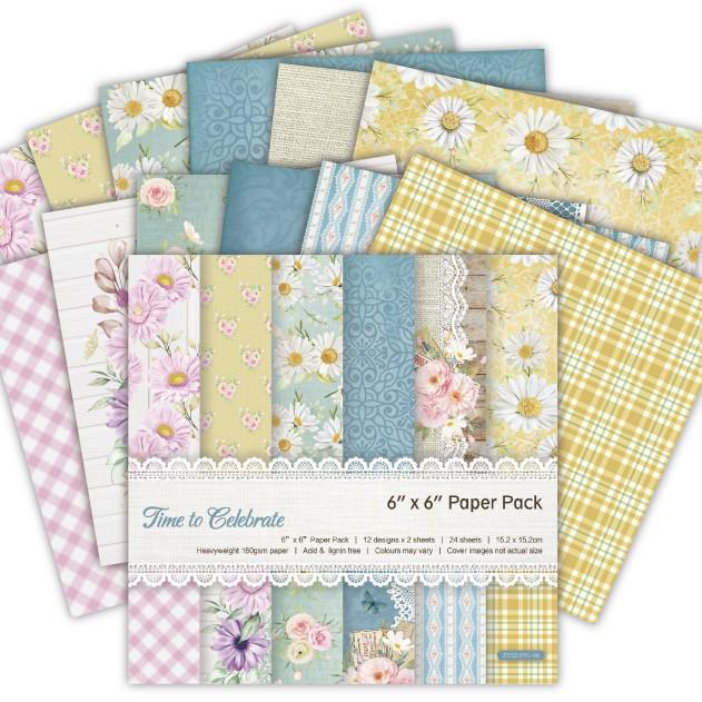 6-inch DIY Photo Album Background Paper - Single-sided, 12 Unique Designs (1 Sheet/Set)