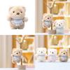 Lovable Plush Bear Keychain Adorable Stuffed Doll Soft Animal Toy For Kids And Babies