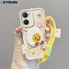 KEYSION Мультяшный Милый Плюшевый Вышитый Чехол для VIVO Y03 Y03t со Шнурком Силиконовый Ударопрочный Чехол для Телефона для VIVO Y18 Y28s 5G