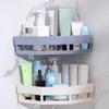 Пластиковый треугольный органайзер для полки в ванной, корзина для хранения шампуня, держатель для душевой стойки в углу ванной комнаты, белый, серый, розовый