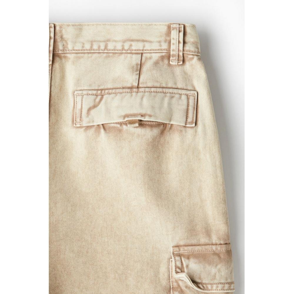 Джинсы HM Loose Cargo светло-бежевые