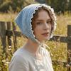 Retro Denim Triangle Scarf Turban Lace Strap Star Hair Scarf Breathable Thin Headscarf Countryside
