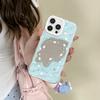 Милый кошачий волновой зеркальный чехол для iPhone 16/15/iphone13promax, Huawei, зеркало для макияжа, чехол для мобильного телефона
