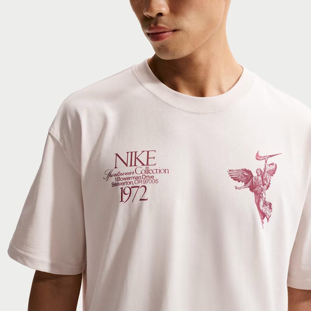 Nike Max90 Спортивная одежда Хлопок Свободный крой Пуловер Короткий рукав Футболка Мужские Топы HV0168-104