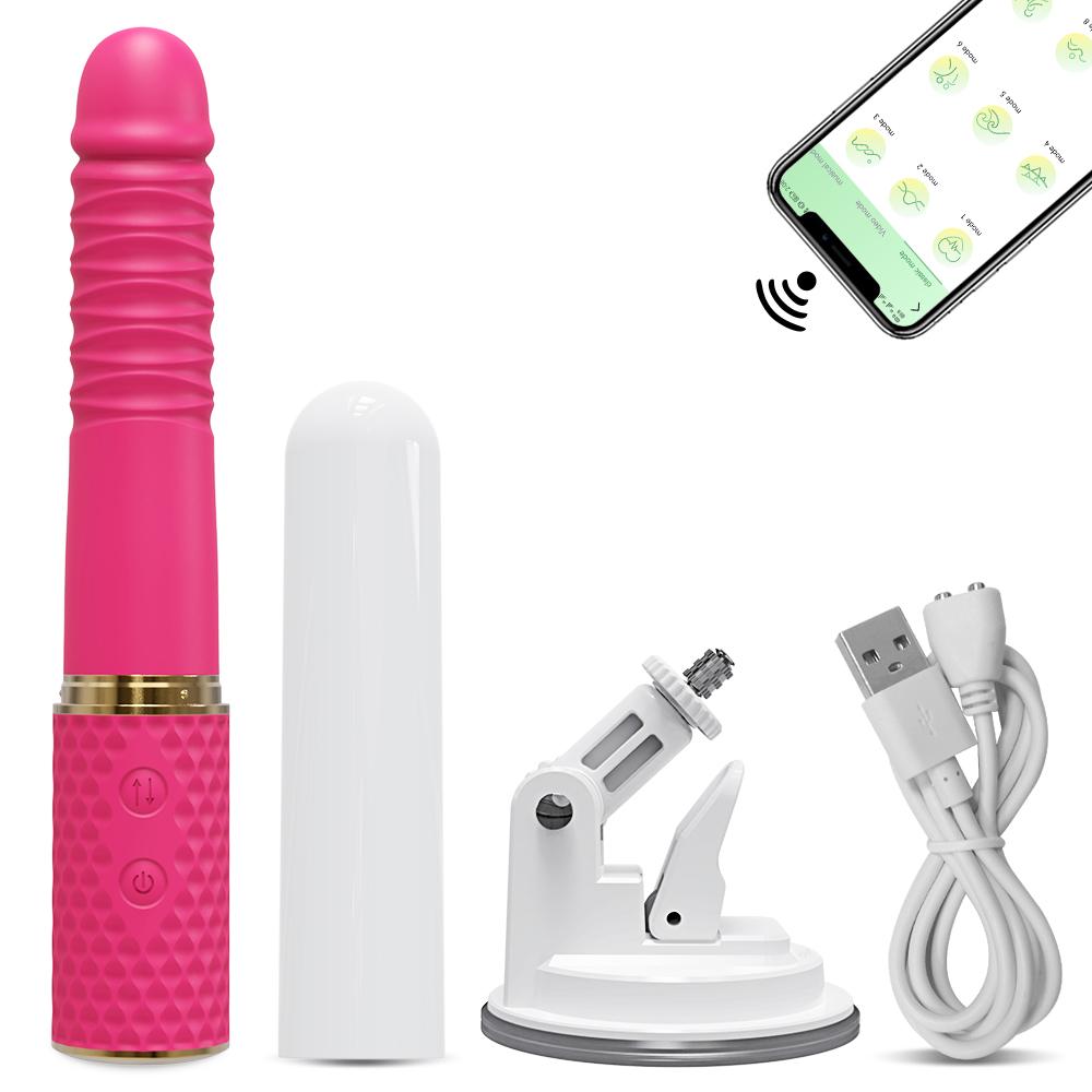 Телескопический фаллоимитатор вибраторы для женщин G Spot Thrusting Выдвижной вагинальный секс-игрушки для взрослых Женская мастурбация Автоматическая