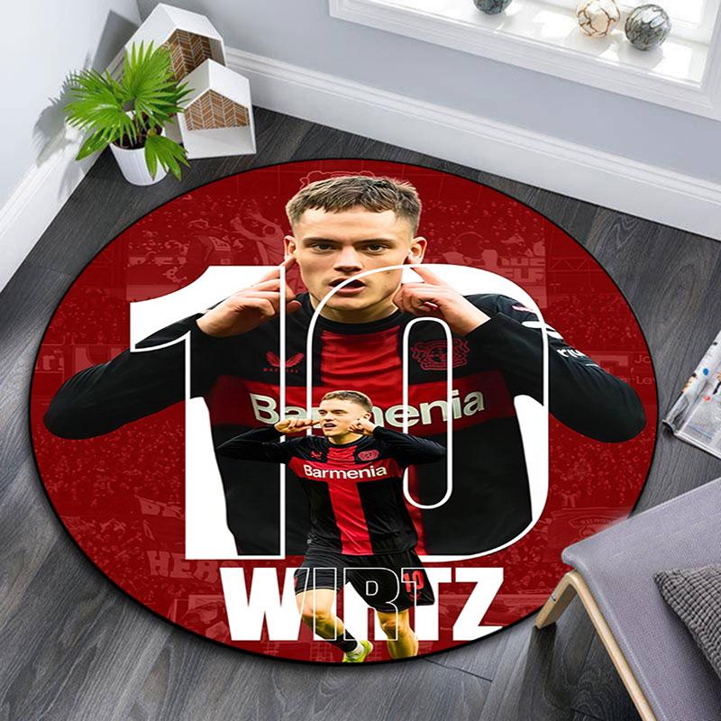 Круглый ковер с узором Wirtz, Ковер для гостиной, спальни, игровой комнаты, Нескользящий коврик для пола, Праздничные и Подарок на день рождения.