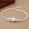 Star Gathering Silver Butterfly & Flower Bracelet for Trendy Girls and Moms