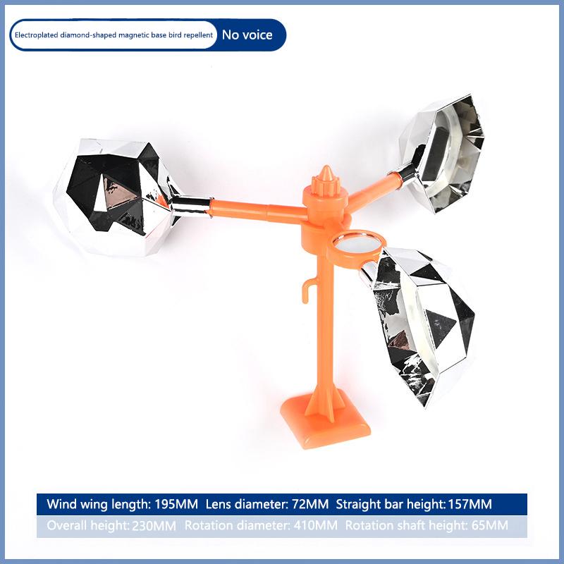 1 шт. Водонепроницаемое устройство для отпугивания птиц на солнечной энергии, отражатель, устройство для отпугивания птиц в саду, вращающийся на 360° солнечный отпугиватель птиц