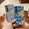 For Samsung S24 S23 Ultra S22 Plus S21 S20 FE A15 A25 A55 A52 A53 A54 5G Slim Flower Shockproof TPU Hybrid Case Cover