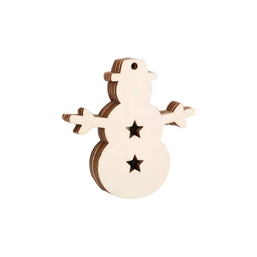 Wooden Ornaments – 10 Pcs Ornament Decoration Kit For The Christmas Tree – Wooden Decorations With Hanging Cords