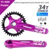 TANKE Crankset 170MM Bicycle Chainring Hollow Integrated Crankset 104 BCD Narrow Wide Bike MTB Crown  Square Hole Sprocket Crank