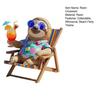 Beach Party Animal Sculpture Resin Surfing Sloth Turtle Ornament Beach Vacation Gnome Statue for Home Decor Desktops Bookshelves