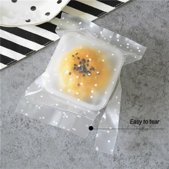 100 шт./упак., пакеты с машинной запечаткой, прозрачные водонепроницаемые пластиковые пакеты с белой точкой, вакуумный упаковщик, мешок для хранения печенья и еды для кухни