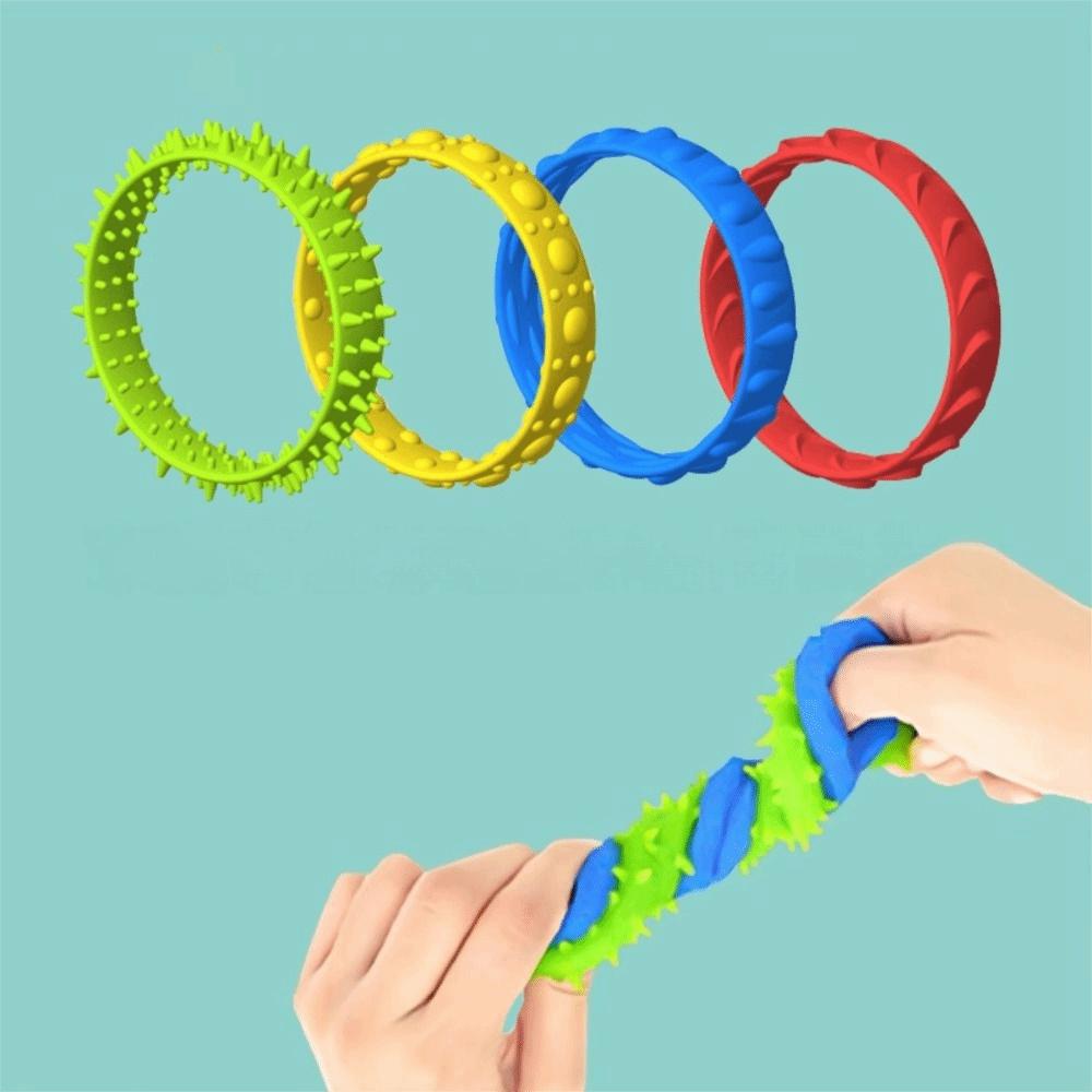 Soft Material Sensory Hand Ring Toys Flexible Design Silent Decompressors Bracelet  Home Relaxation