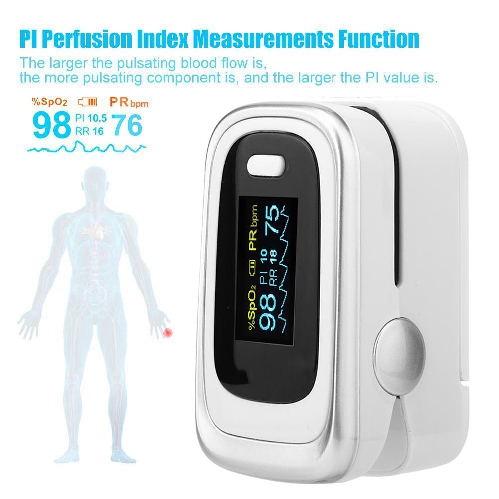 Пальцевый пульсоксиметр SPO2 PR PI RR Мониторинг насыщения крови кислородом Монитор
