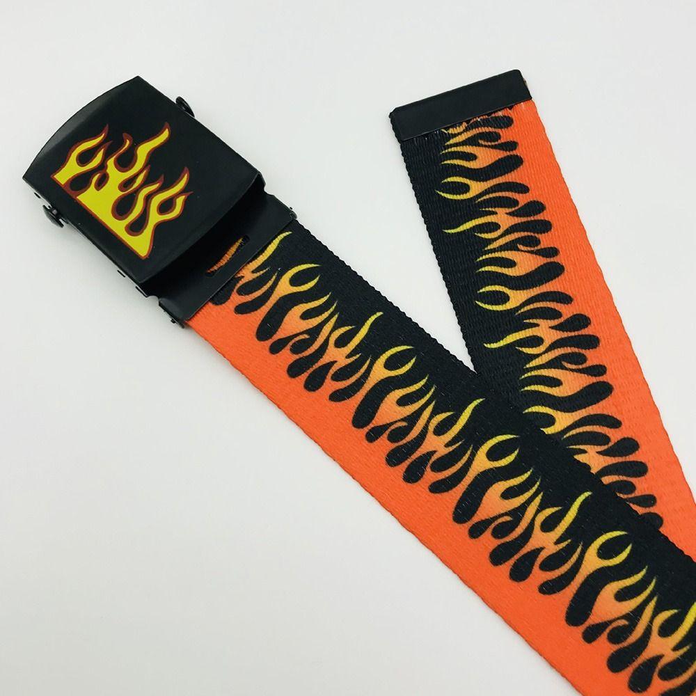 Casual Simple Versatile Automatic Buckle Waistband Canvas Strap Waist Band Hip Hop Belt