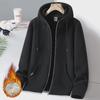 Korean-Style Youth Cardigan: Winter Fleece Hooded Jacket for Men and Women