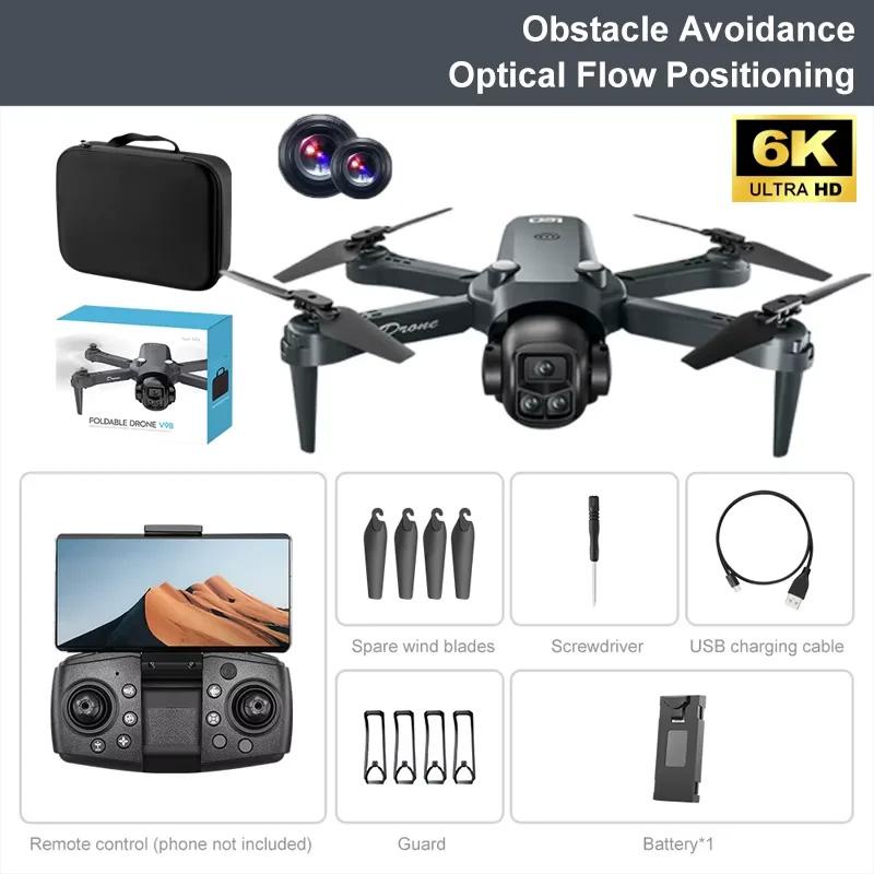 New V98 Drone 8K Aerial HD Profesional Dual-camera Helicopter Optical Flow GPS Positioning Avoidance Bushless Motor Drone