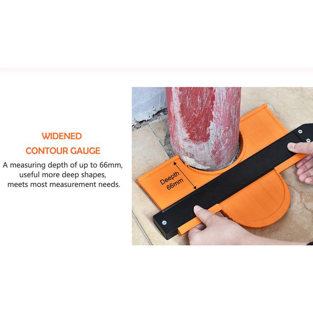 Contour Gauge Duplicator with Lock Widen Shape Duplication Tool 5” Outline Measuring Ruler for Corners, Woodworking Templates, Tiles, Moulding